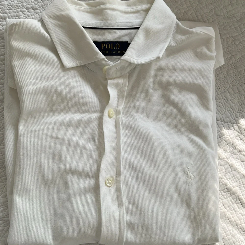 Polo Ralph Lauren White Casual Button-Down Shirt - Picture 2 of 2
